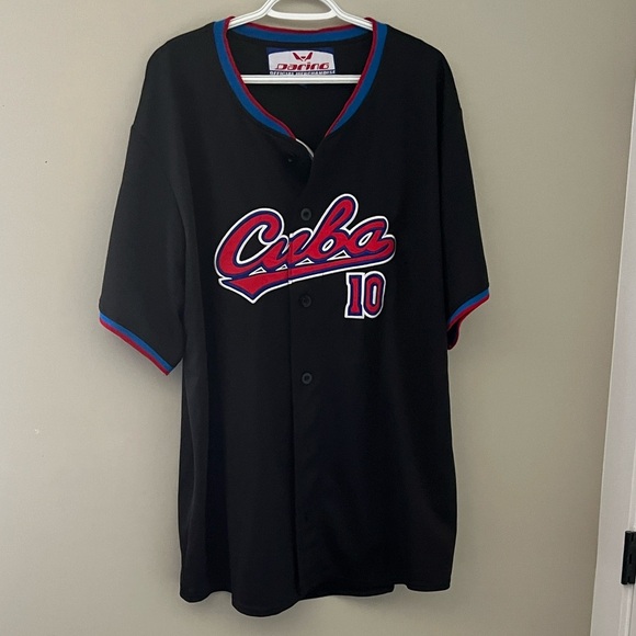 Black Cuba Baseball Jersey - Picture 1 of 5